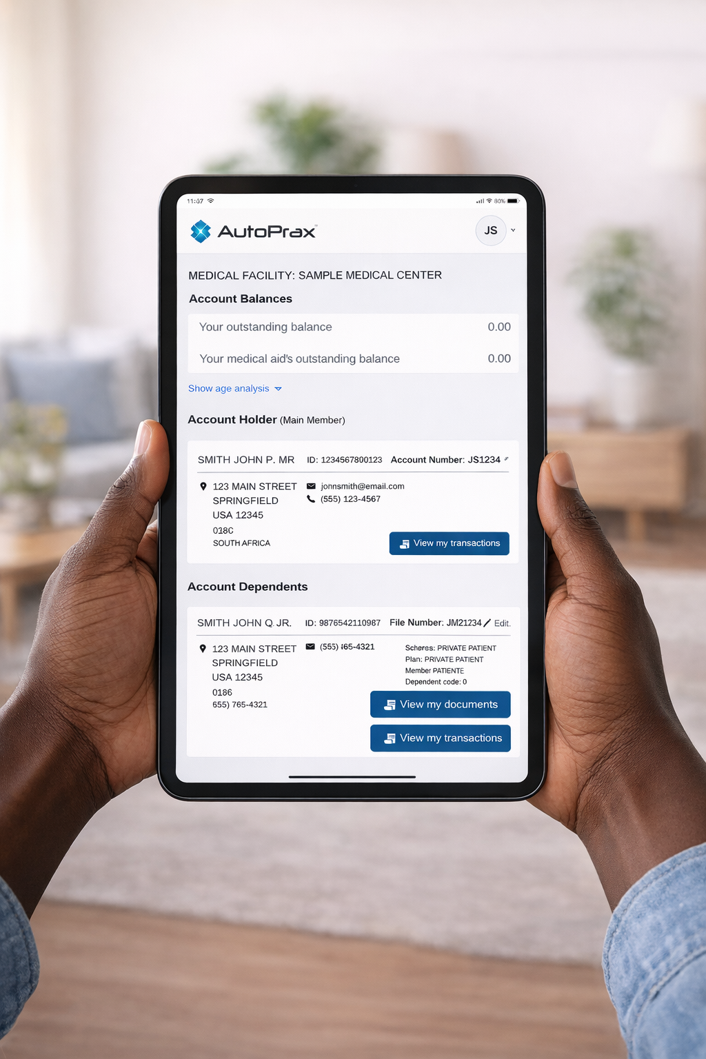 Patient portal on smartphone